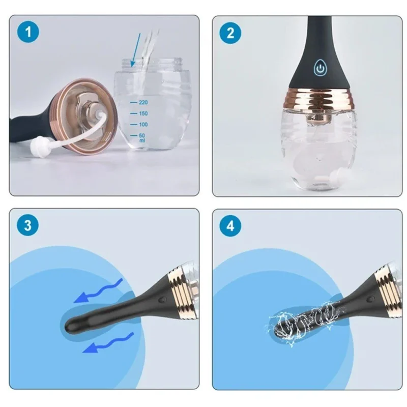 Agor Enema Bulb 3 Hız Otomatik Anal Duş Temizlik Pompası - Görsel 2