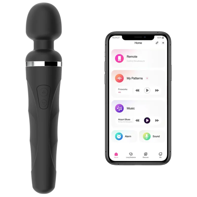 Lovense Domi 2 Bluetooth Cordless Mini Wand Vibrator - Görsel 4