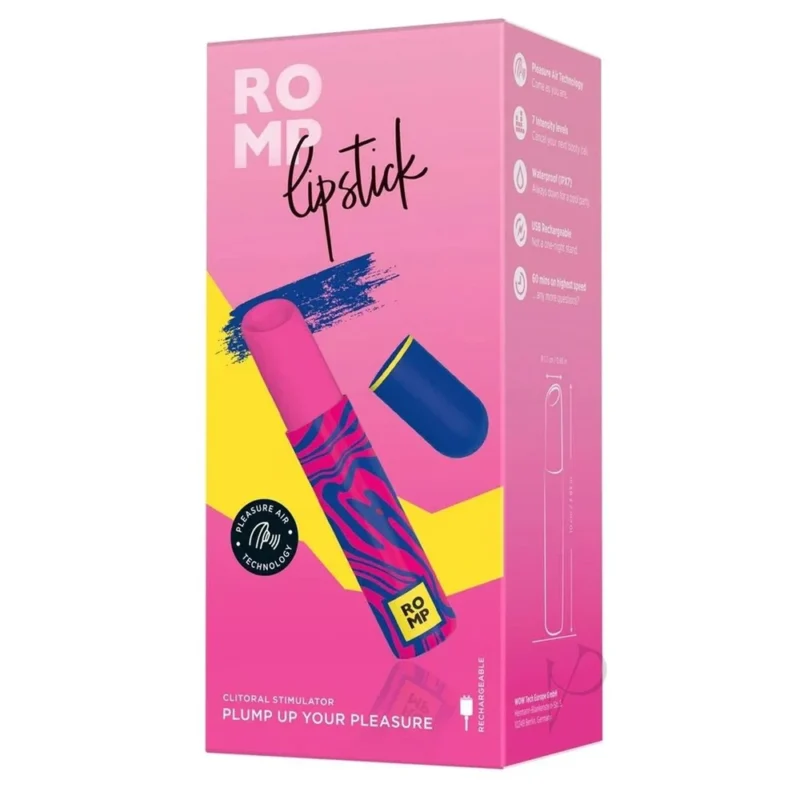 Romp Lipstick Vibe Şarj Edilebilir Emiş Güçlü Ruj Vibratör - Görsel 2